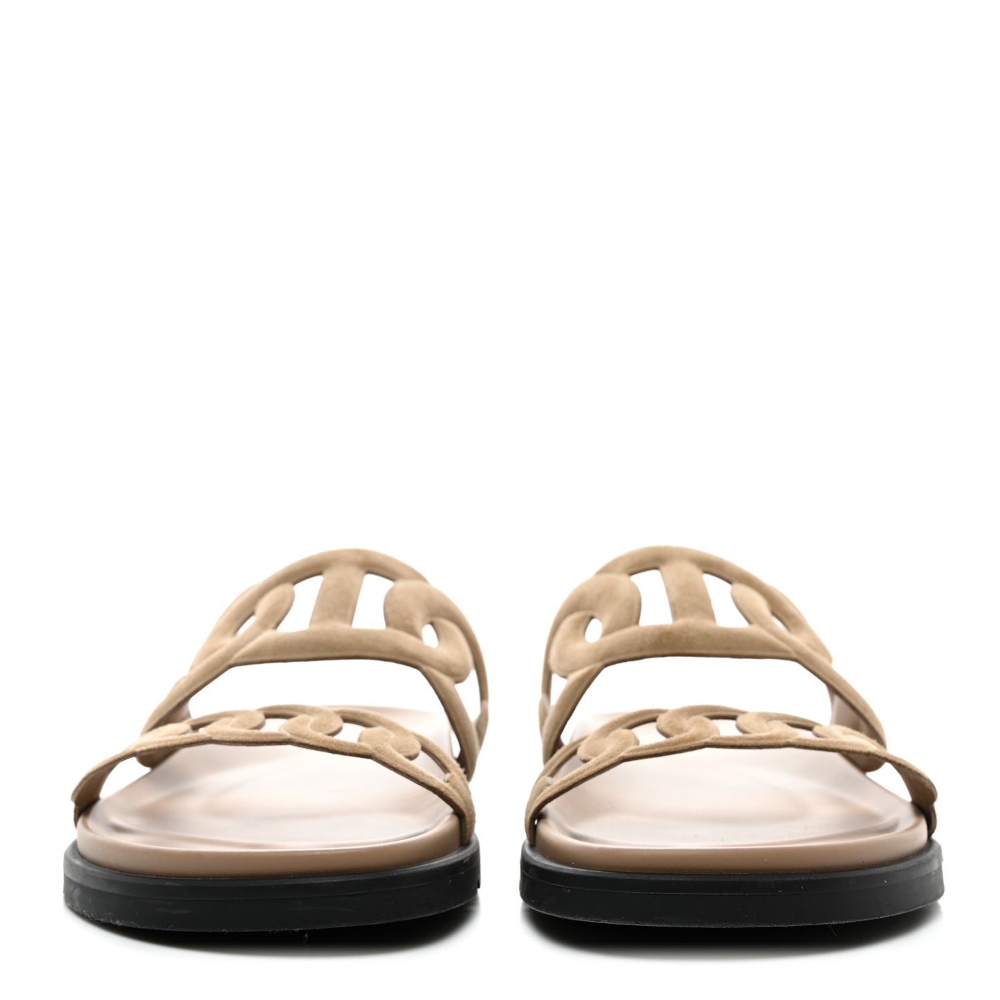 Suede Goatskin Extra Sandals 40 Beige Argile