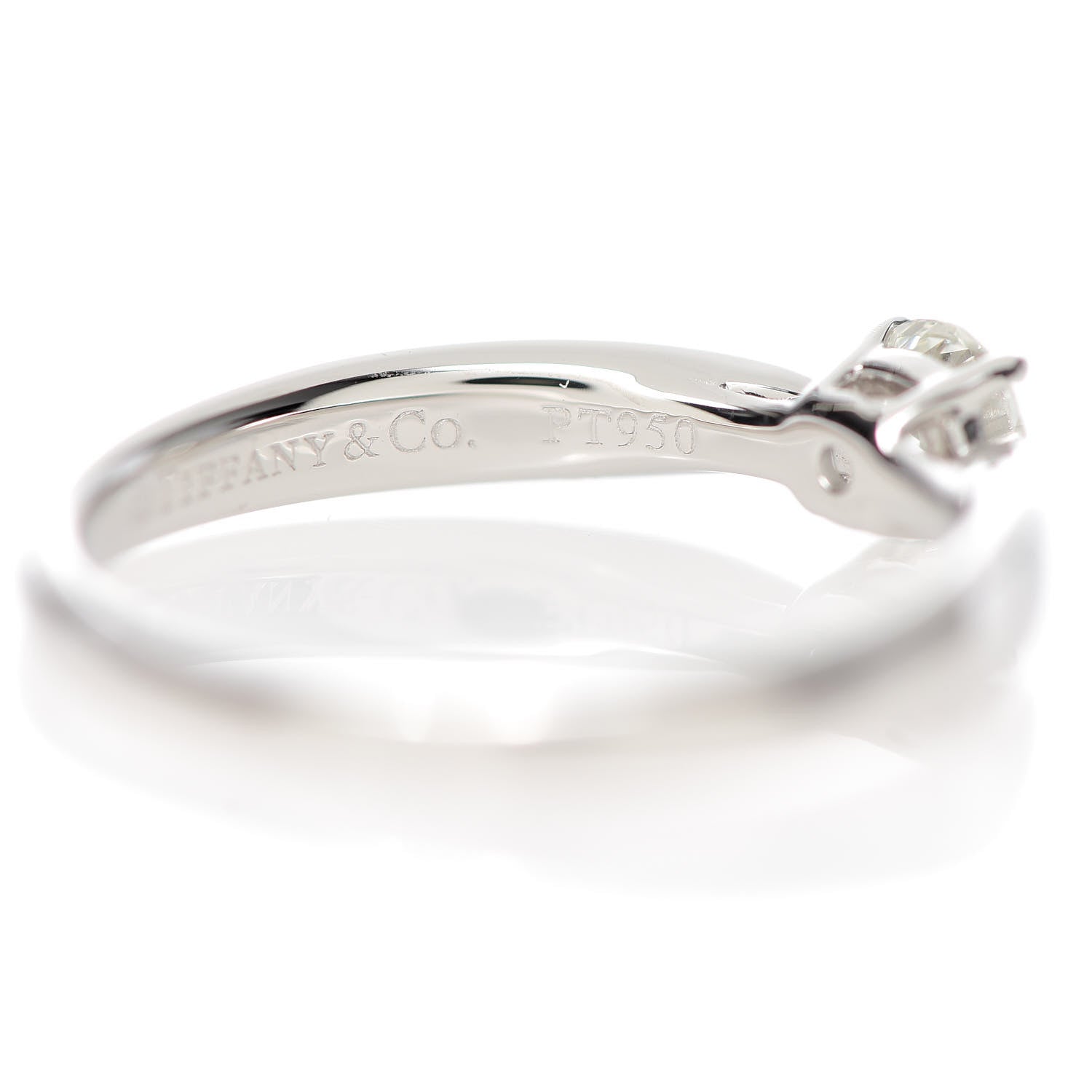 Tiffany Platinum Diamond .33ct Harmony Solitaire Engagement Ring 50 5.5 5 of 6