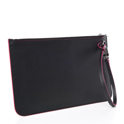 Louis Vuitton Epi Neverfull Pochette MM GM Black Hot Pink 3 of 7