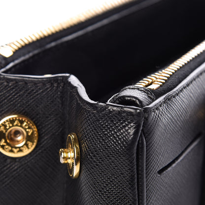 Prada Saffiano Mini Galleria Double Zip Tote Black 11 of 19