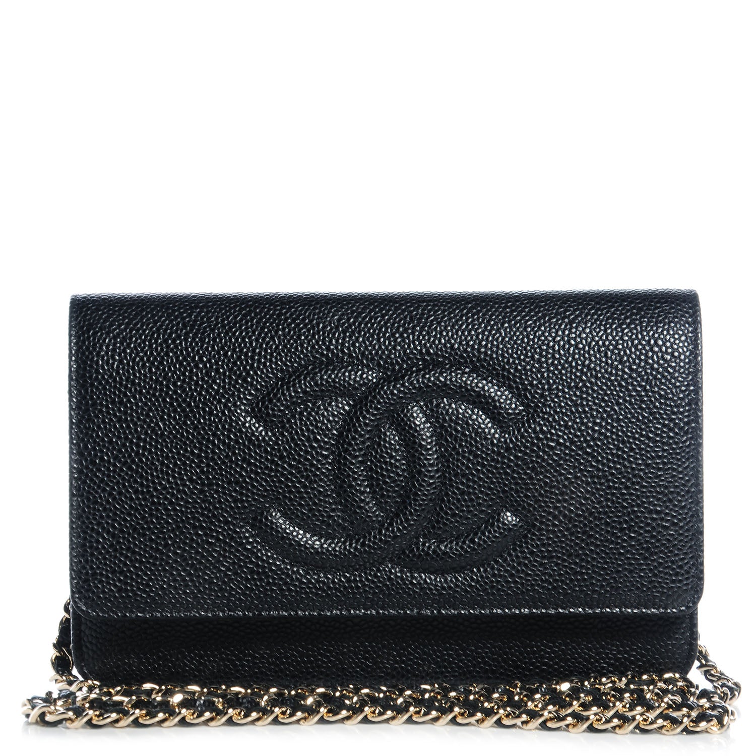 Chanel Caviar Timeless CC Wallet on Chain WOC Black 1 of 9