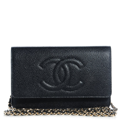 Chanel Caviar Timeless CC Wallet on Chain WOC Black 1 of 9