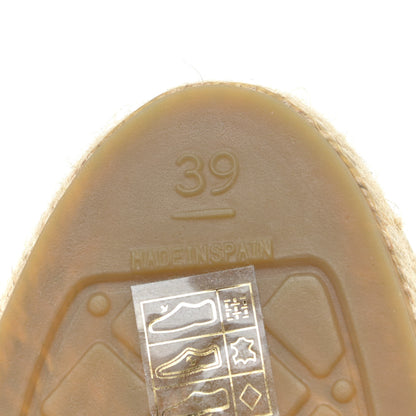 Chanel Canvas Grosgrain CC Espadrilles 39 Grey Black 12 of 14