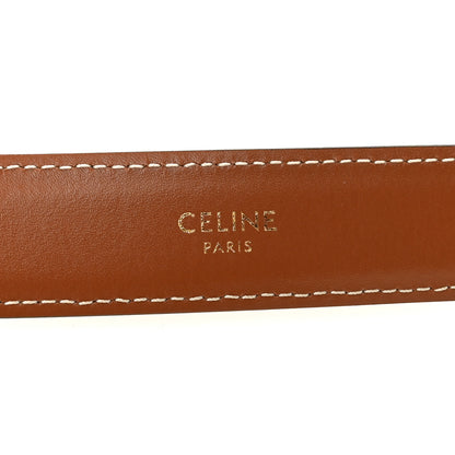 Celine Canvas Calfskin Medium 25mm Triomphe Belt 70 28 Tan 5 of 7