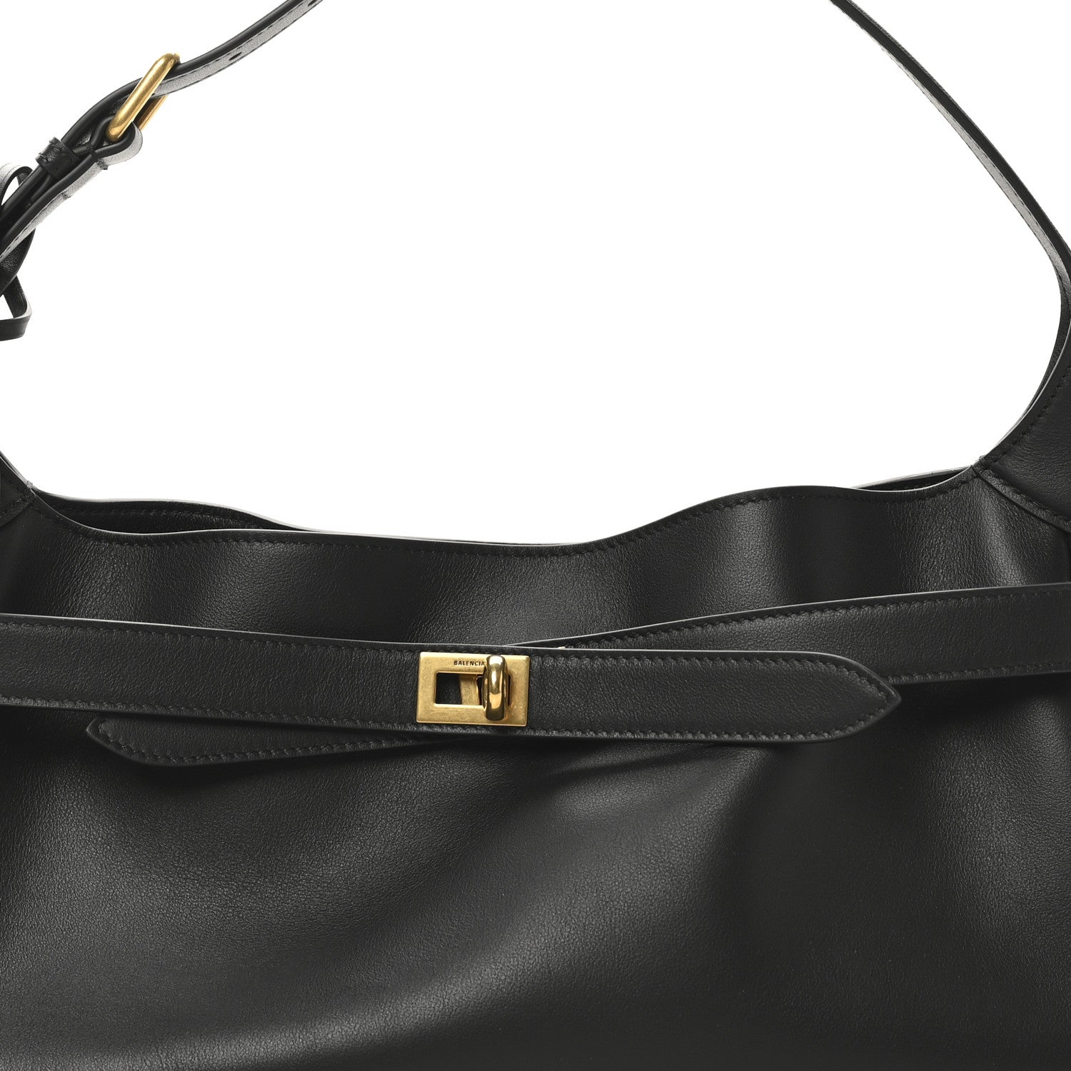 Balenciaga Smooth Calfskin Small Bel Air Shoulder Bag Black 7 of 9