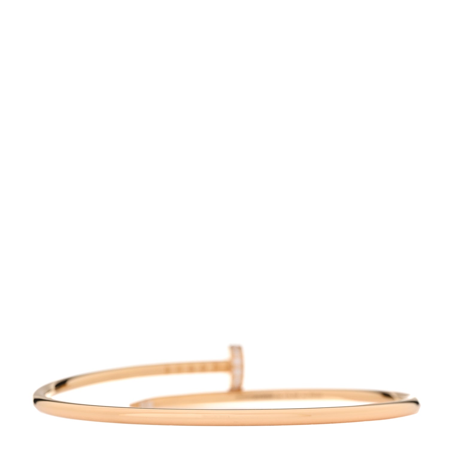 Cartier 18K Yellow Gold Diamond Small Juste Un Clou Bracelet 16 2 of 4