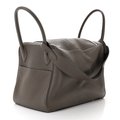 Hermes Taurillon Clemence Verso Lindy 34 Etain Bleu Indigo 3 of 15