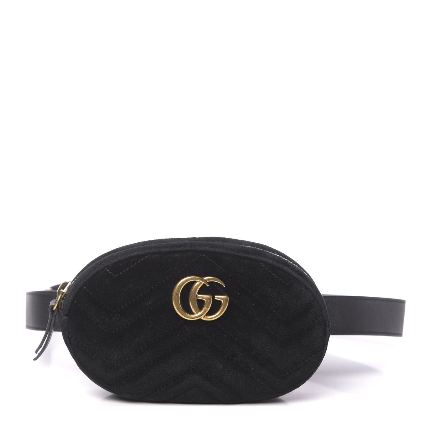 Velvet Matelasse GG Marmont Belt Bag 85 34 Black