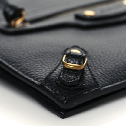Balenciaga Grained Calfskin Neo Classic Gold Hardware Multipouch Black 9 of 10