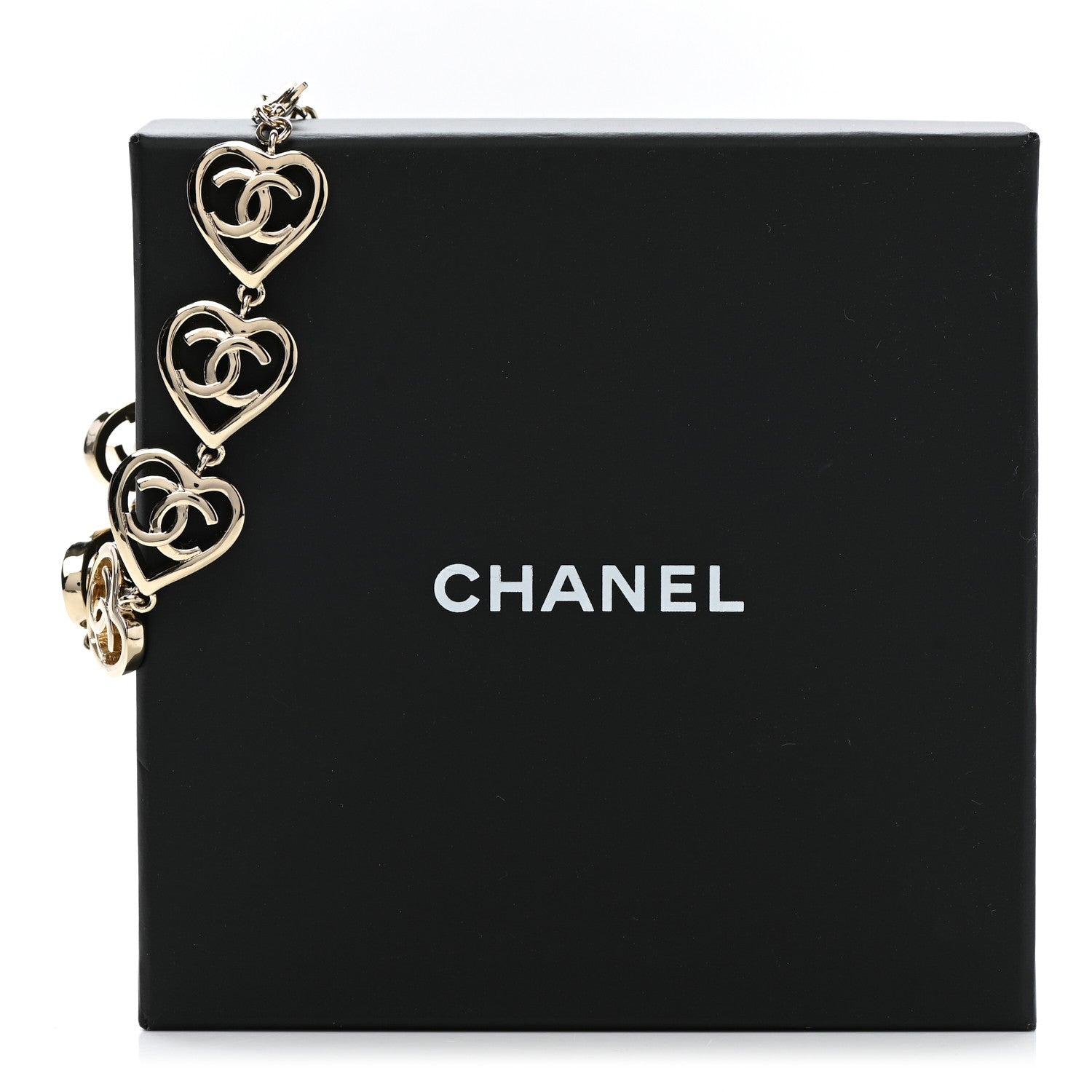 Chanel Metal CC Heart Coco In Love Bracelet Light Gold 5 of 5