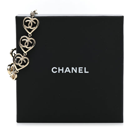Chanel Metal CC Heart Coco In Love Bracelet Light Gold 5 of 5