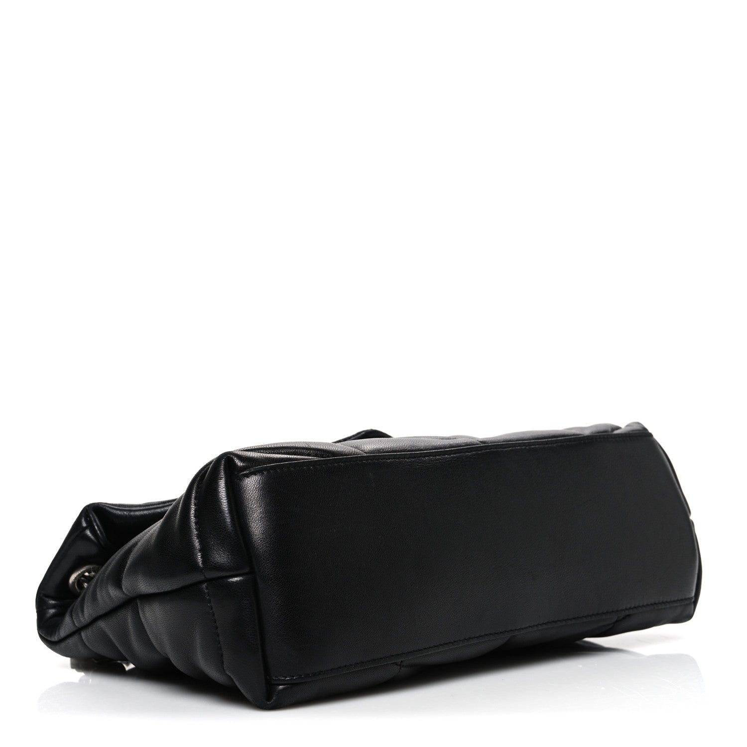 Saint Laurent Lambskin Quilted Small Loulou Puffer Monogram Chain Satchel Black 4 of 10