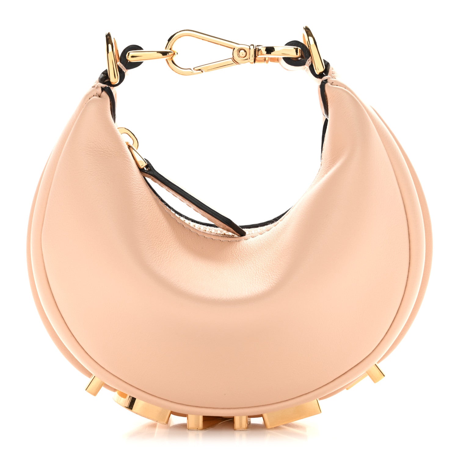 Fendi Vitello Grace Matte Nano Fendigraphy Hobo Charm Light Rose 1 of 10