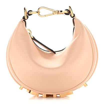 Fendi Vitello Grace Matte Nano Fendigraphy Hobo Charm Light Rose 1 of 10