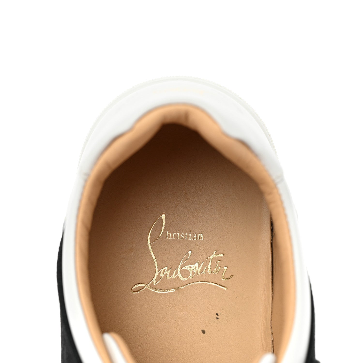 Christian Louboutin Calfskin Elastikid Donna Flat Sneakers 35 Bianco Black 8 of 11