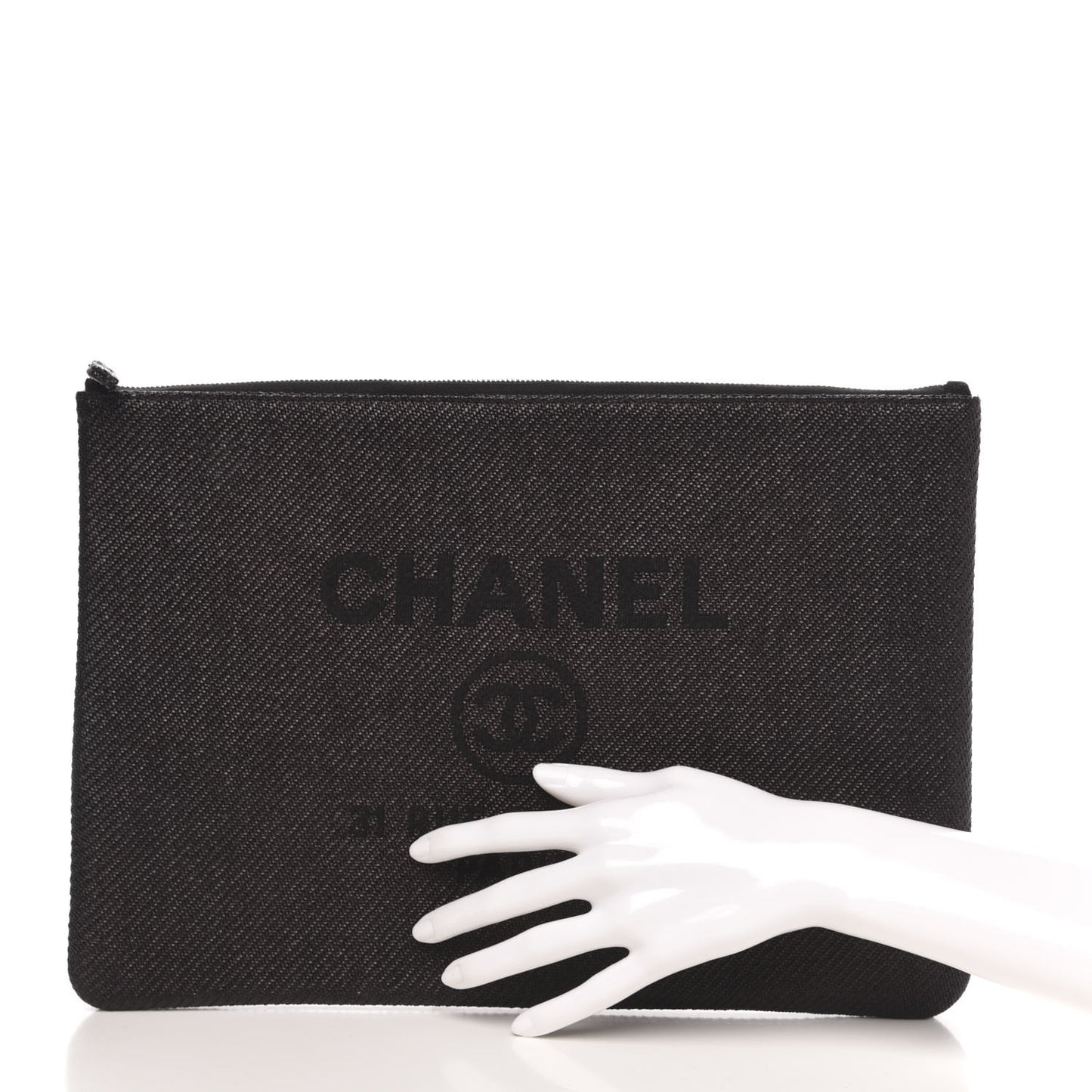 Canvas Large Deauville Pouch Black