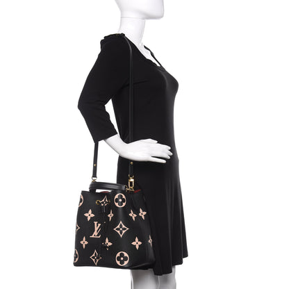 Louis Vuitton Empreinte Monogram Giant Neonoe MM Black Beige 2 of 13