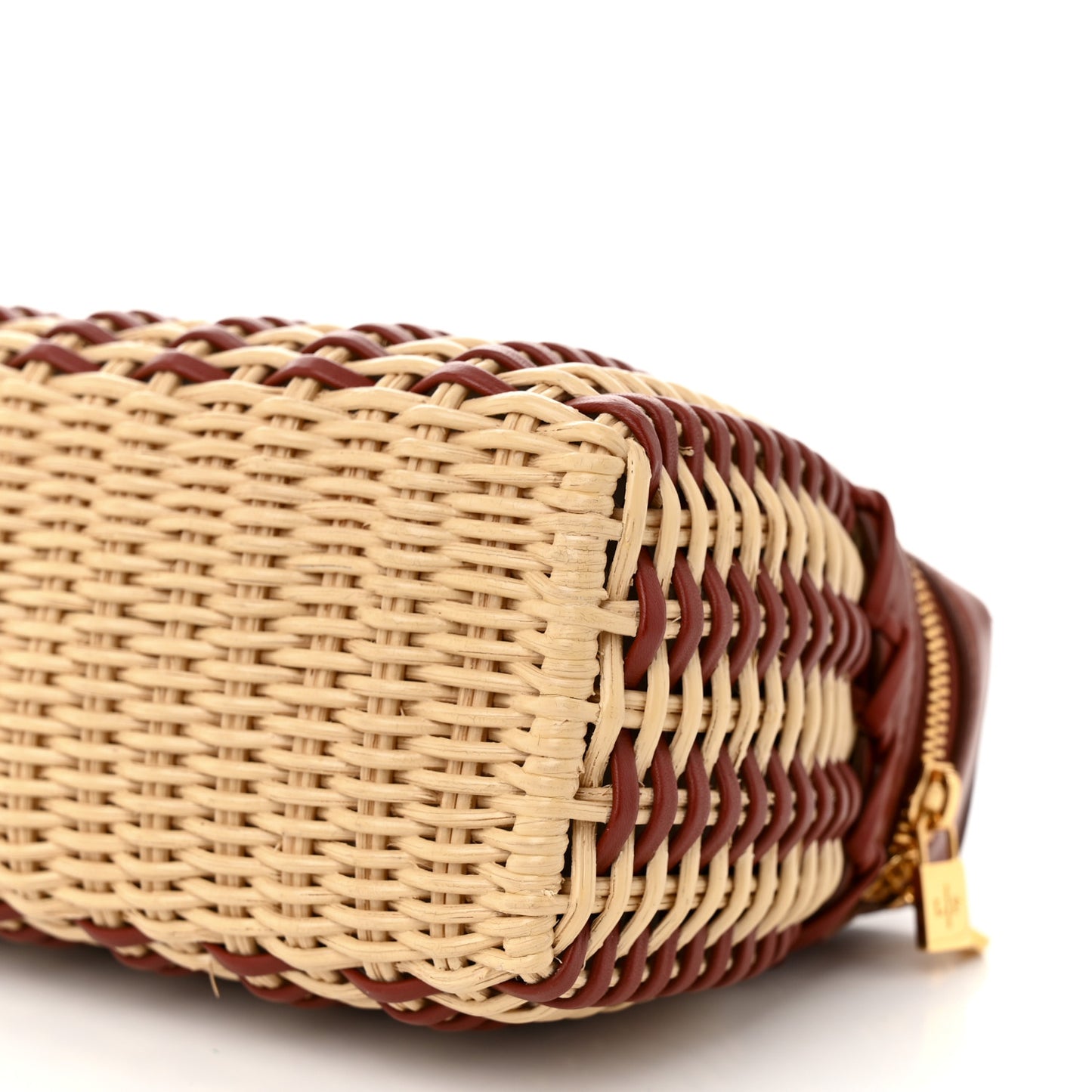 Wicker Calfskin L19 Extra Pocket Pouch Malt Deep Kummel Sun Gold