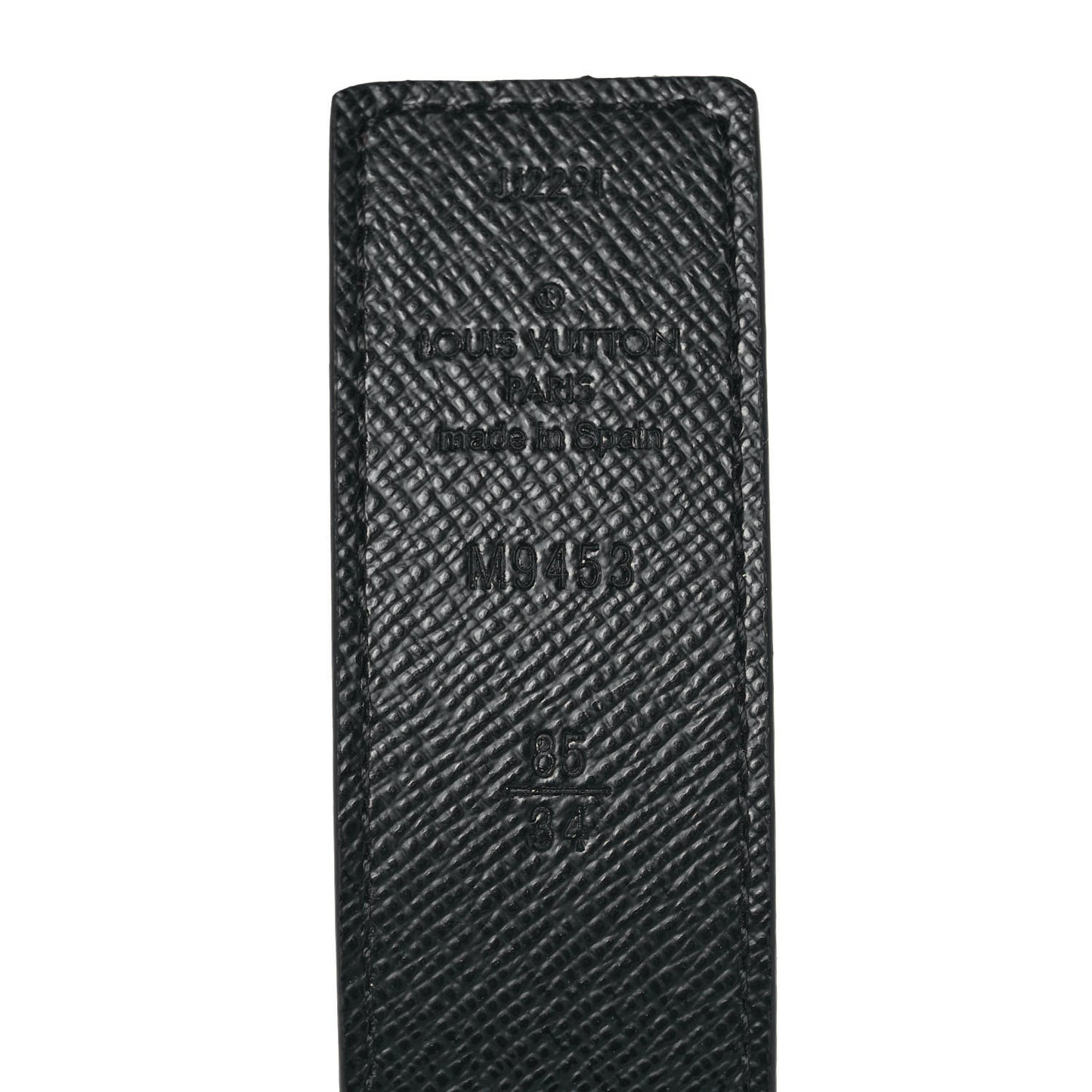 Calfskin Monogram 30mm LV Initiales Reversible Belt 85 34 Black