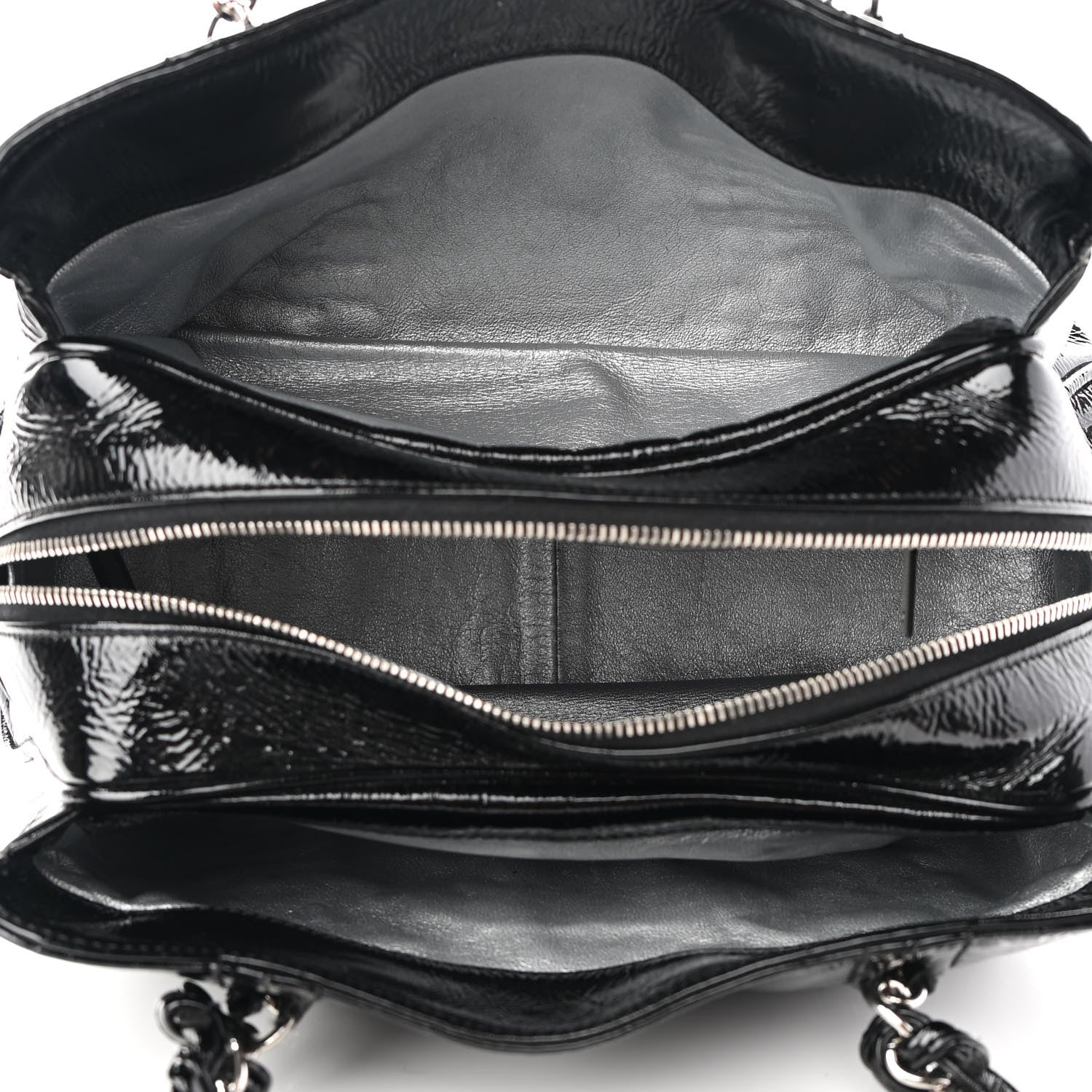 Chanel Patent Calfskin Small Luxe Ligne Tote Black 5 of 9