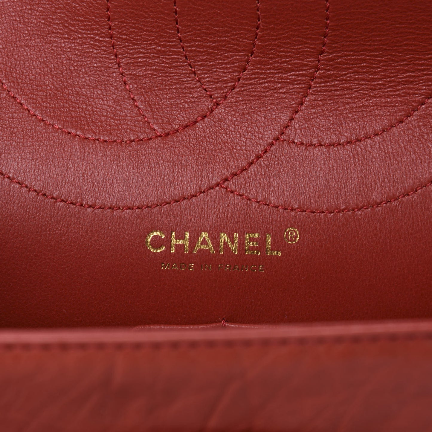Aged Calfskin Quilted 2.55 Reissue 227 Flap Red