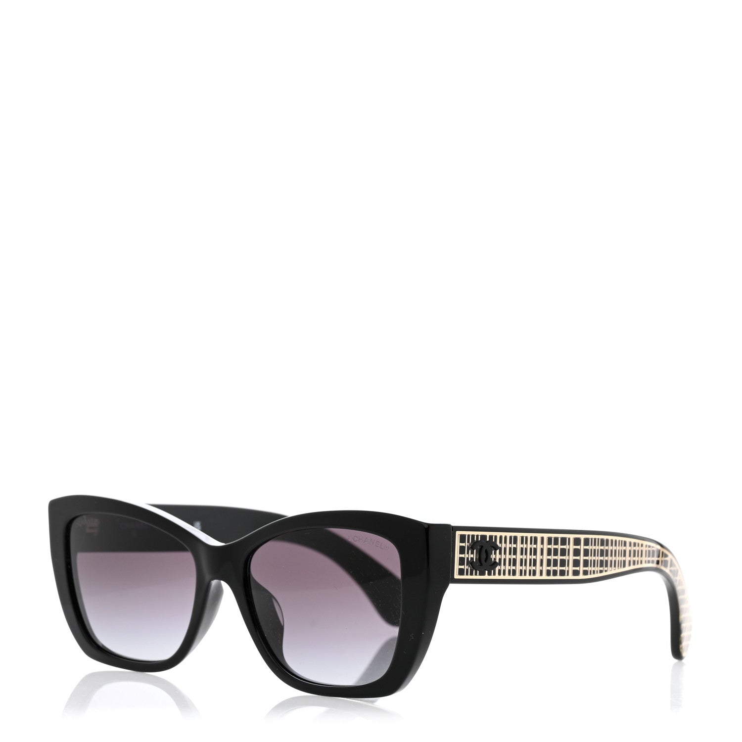 Chanel Acetate Metal Butterfly Sunglasses 71553A Black 1 of 8