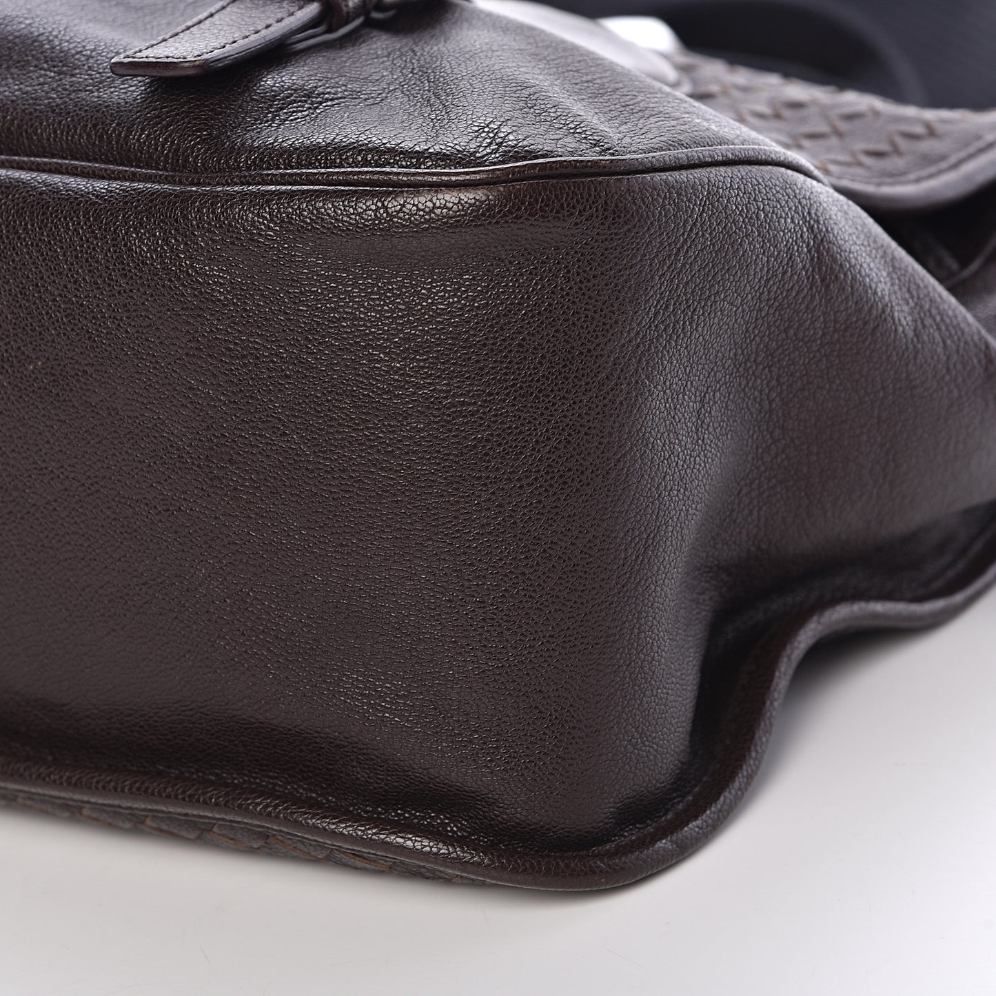 Nappa Intrecciato Gardena Messenger Bag Ebano