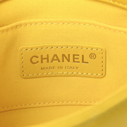 Chanel Lambskin Quilted Mini Lacquered Chain Flap Yellow 6 of 10