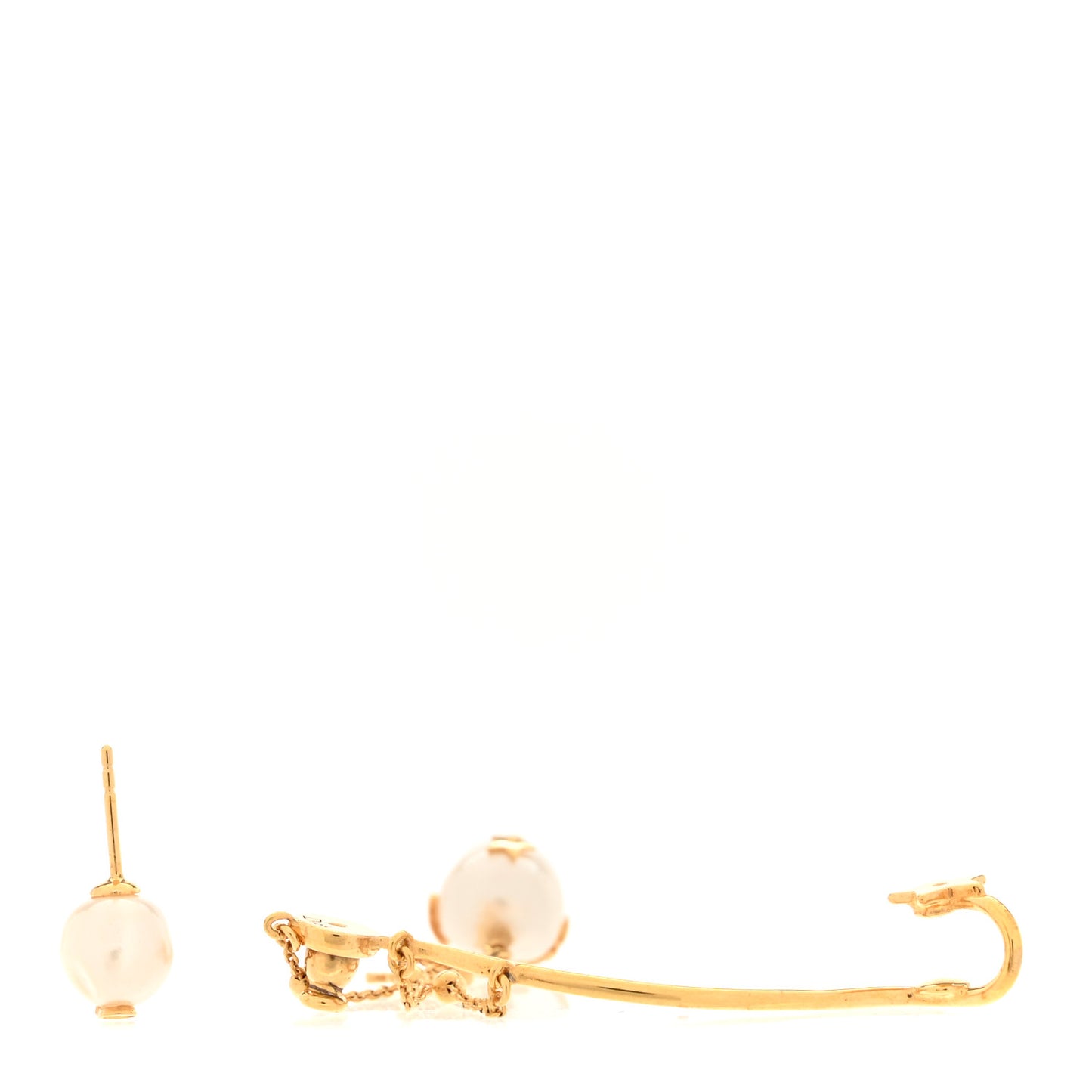 Pearl Perles De Desir Ear Cuff Gold White