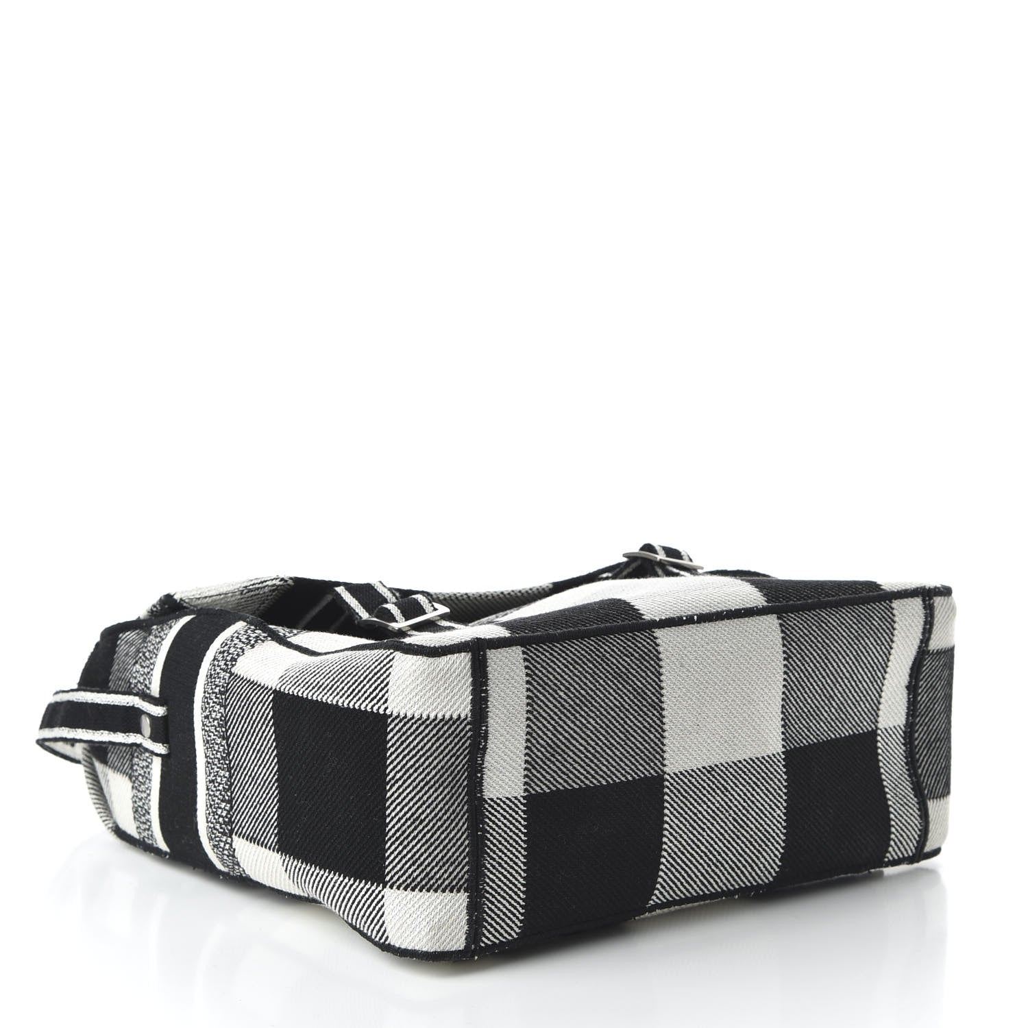 Christian Dior Canvas Tartan Diorcamp Messenger Black White 4 of 8