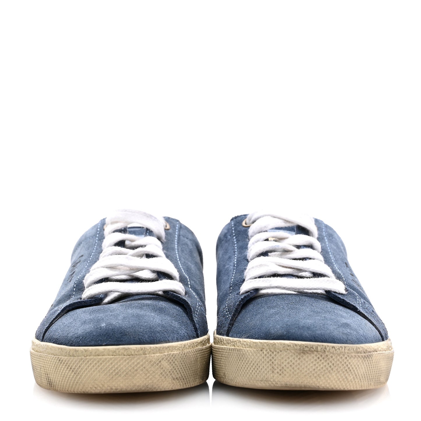 Distressed Suede Womens Court Classic Sneakers 36 Denim