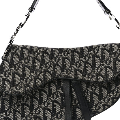 Christian Dior Monogram Saddle Bag Black 8 of 14