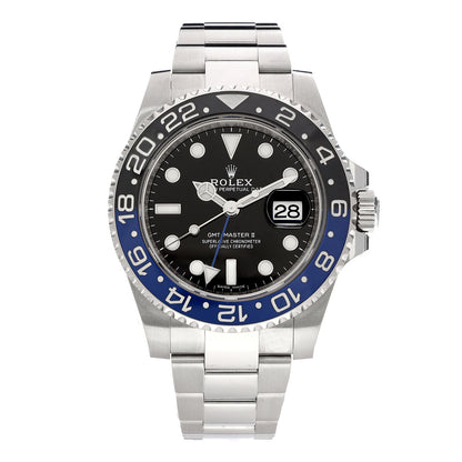 Rolex Stainless Steel 40mm Oyster Perpetual Date GMT Master II Batman Watch Black 116710BLNR 1 of 6
