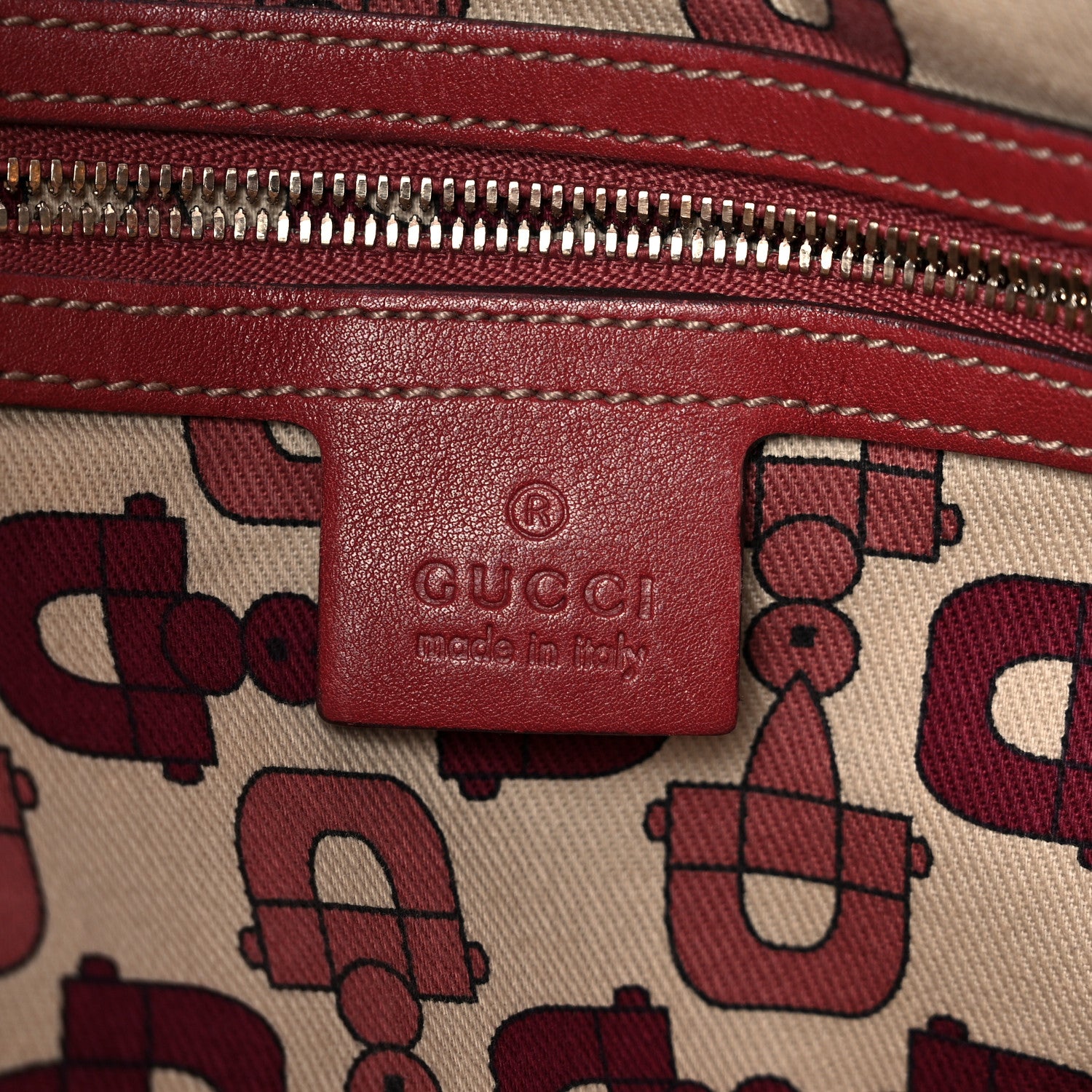 Gucci Guccissima Large Biba Studded Hobo Red 6 of 12