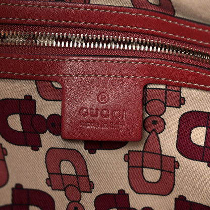 Gucci Guccissima Large Biba Studded Hobo Red 6 of 12