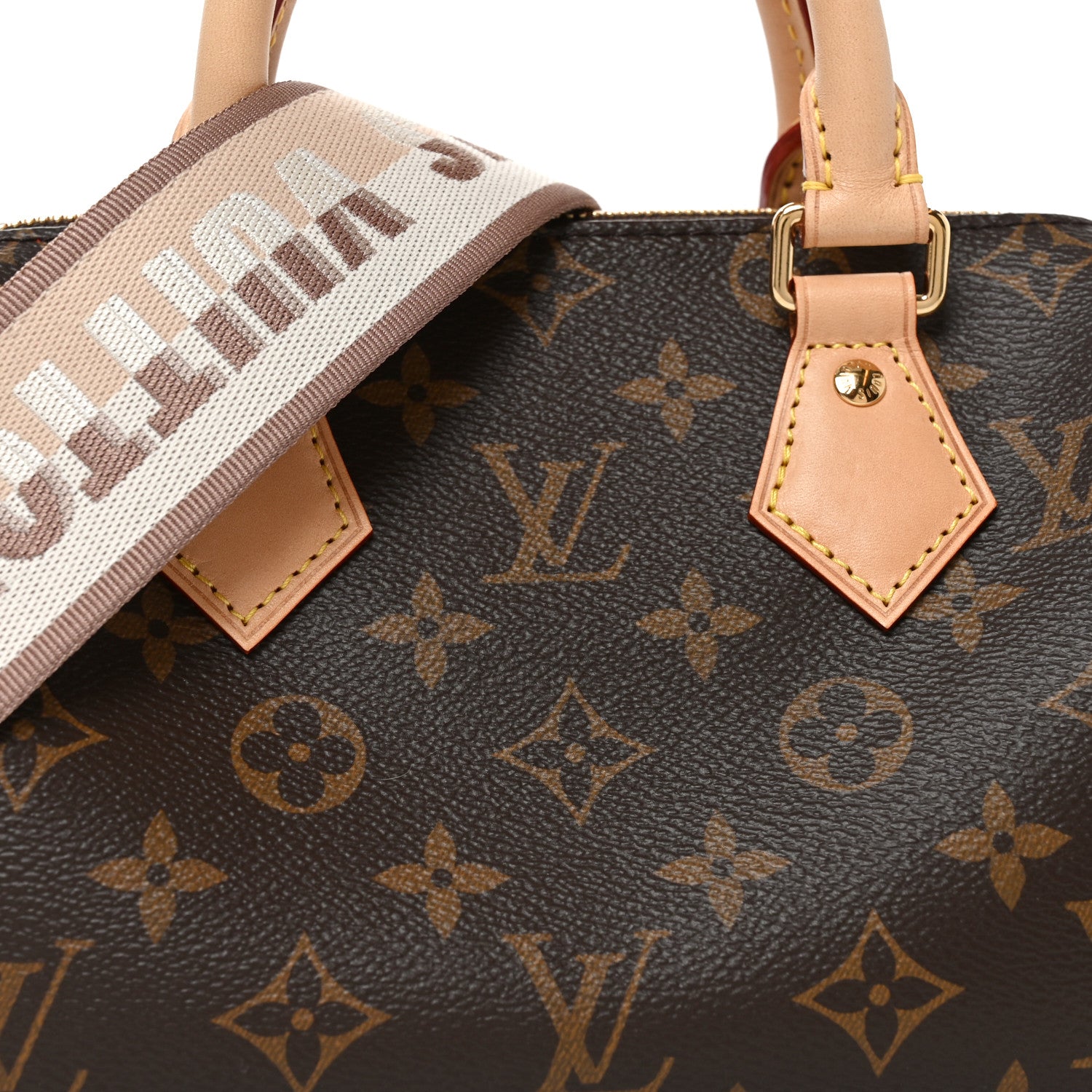 Louis Vuitton Monogram Speedy Bandouliere 20 Beige 7 of 9