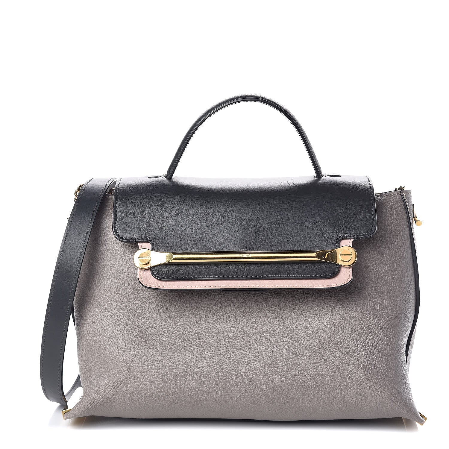 Chloe Calfskin Medium Clare Top Handle Bag Motty Grey 1 of 13