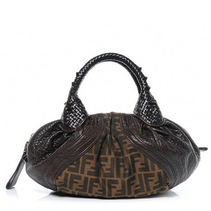 Fendi Zucca Nappa Nuvolata Vitello Tortuga Spy Bowler Tobacco Moro 1 of 10