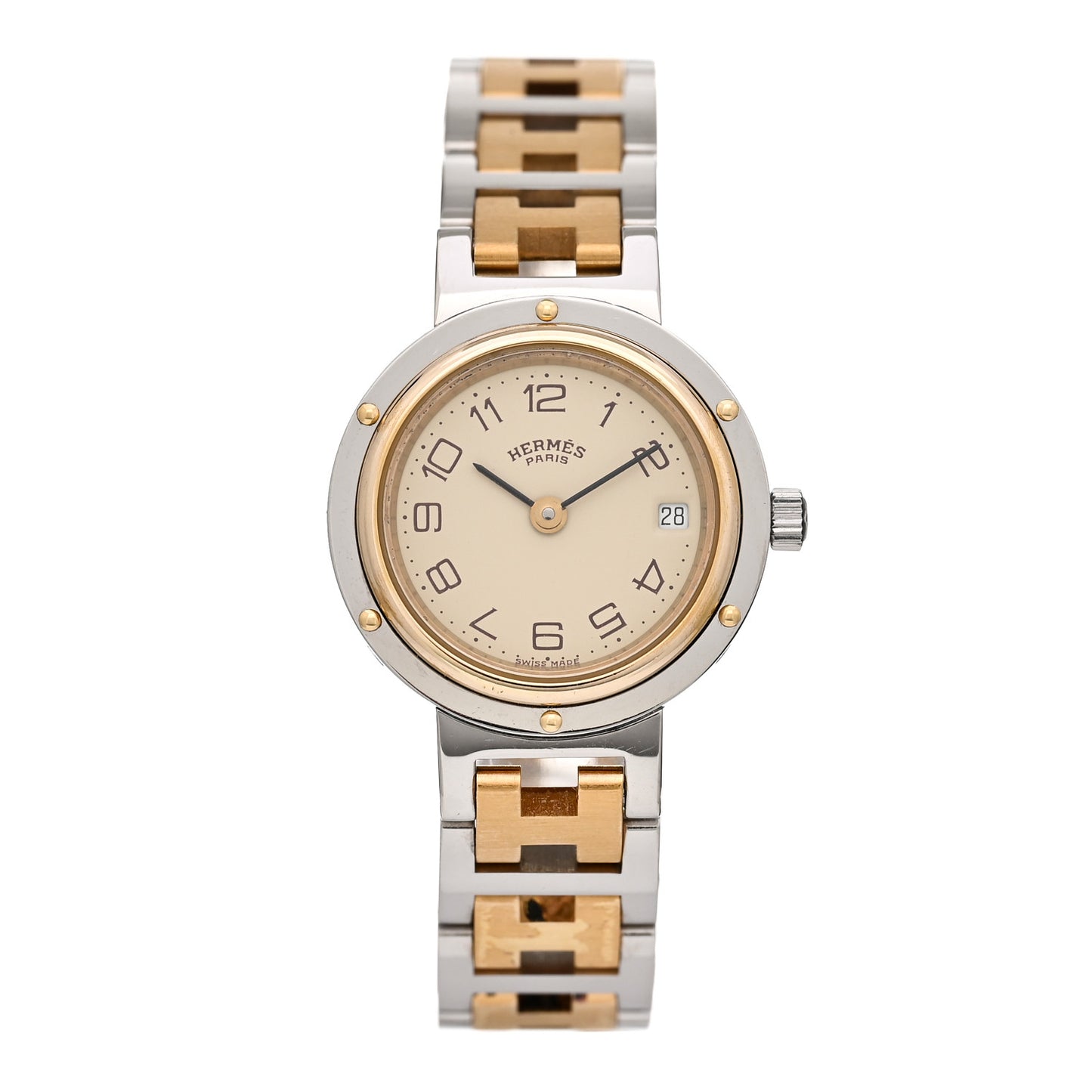Stainless Steel 24mm Clipper Quartz Watch Gold