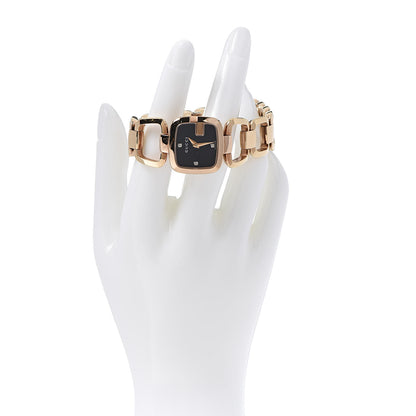 Gucci Stainless Steel Diamond 24mm G-Gucci Square Quartz Watch Rose 2 of 6