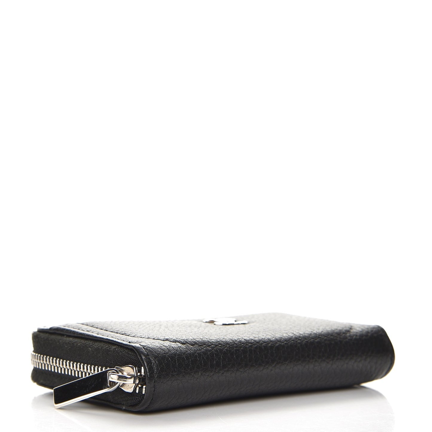 Caviar Zip Coin Purse Black
