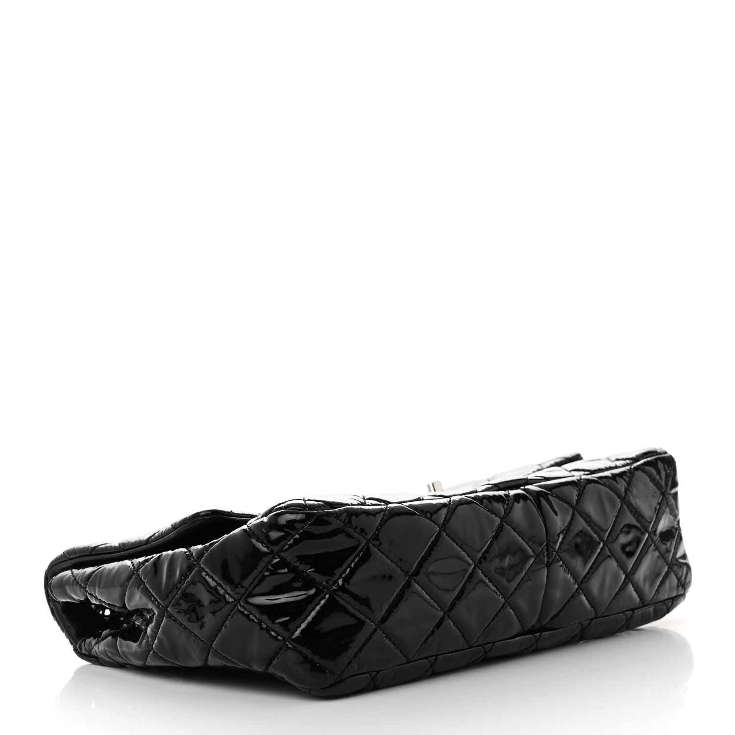Chanel Patent Quilted Jumbo Single Flap Black 4 of 13