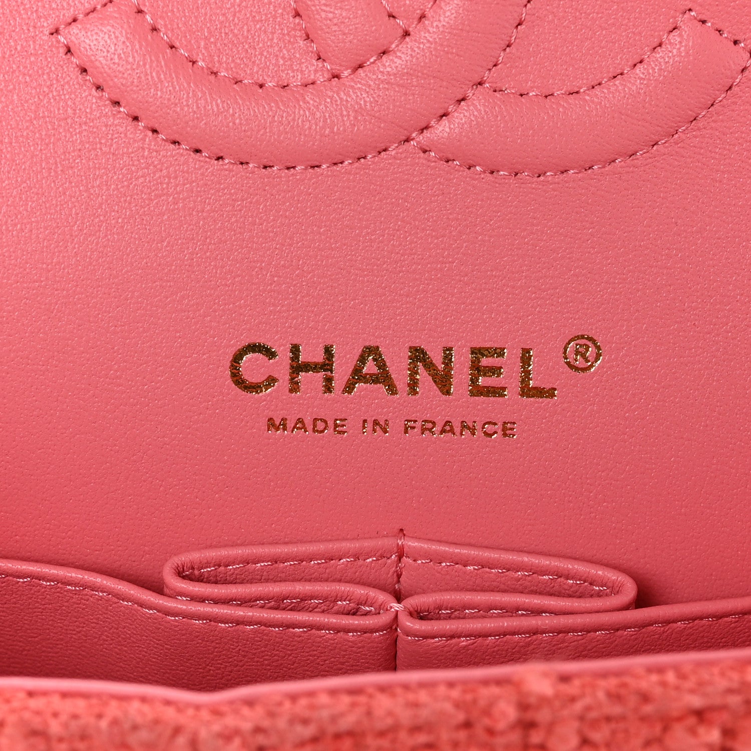 Chanel Tweed Quilted Medium Double Flap Dark Pink 6 of 10