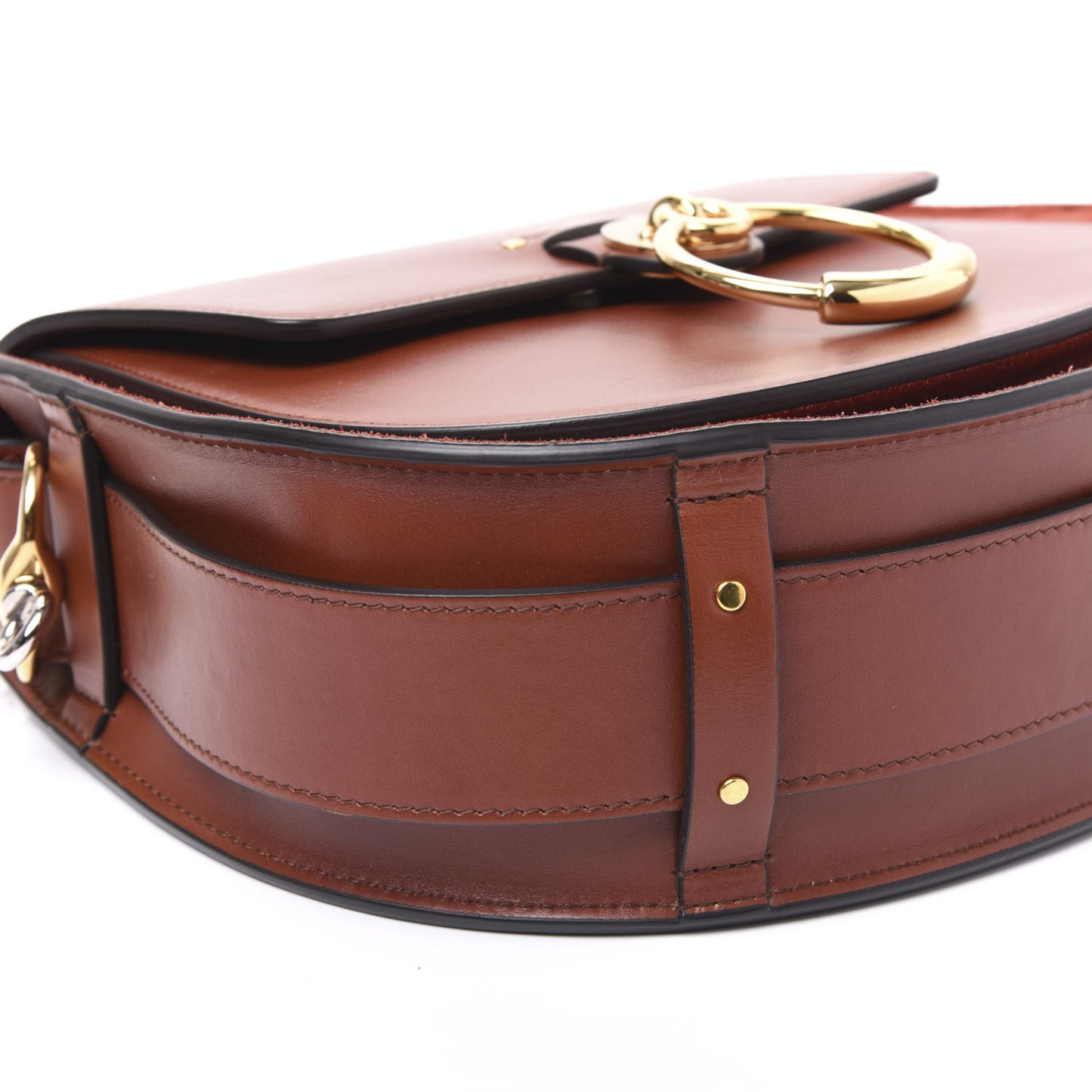 Calfskin Suede Large Tess Bag Sepia Brown