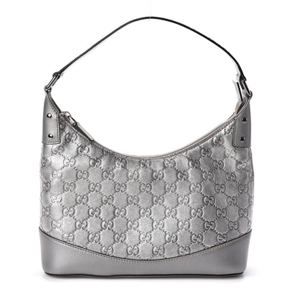 Gucci Metallic Guccissima Small Hobo Silver 1 of 10