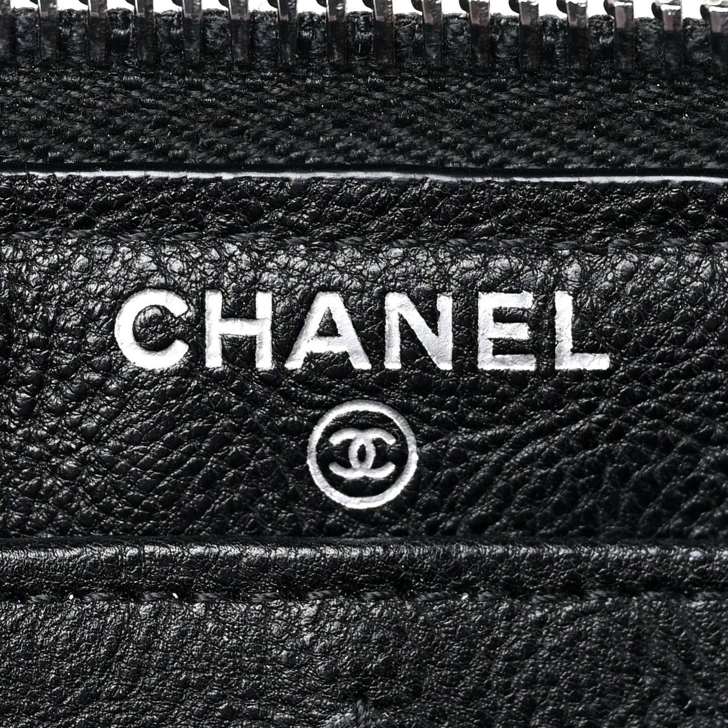 Chanel Calfskin Quilted Boy Chain Large Gusset Zip Around Wallet Black 9 of 15
