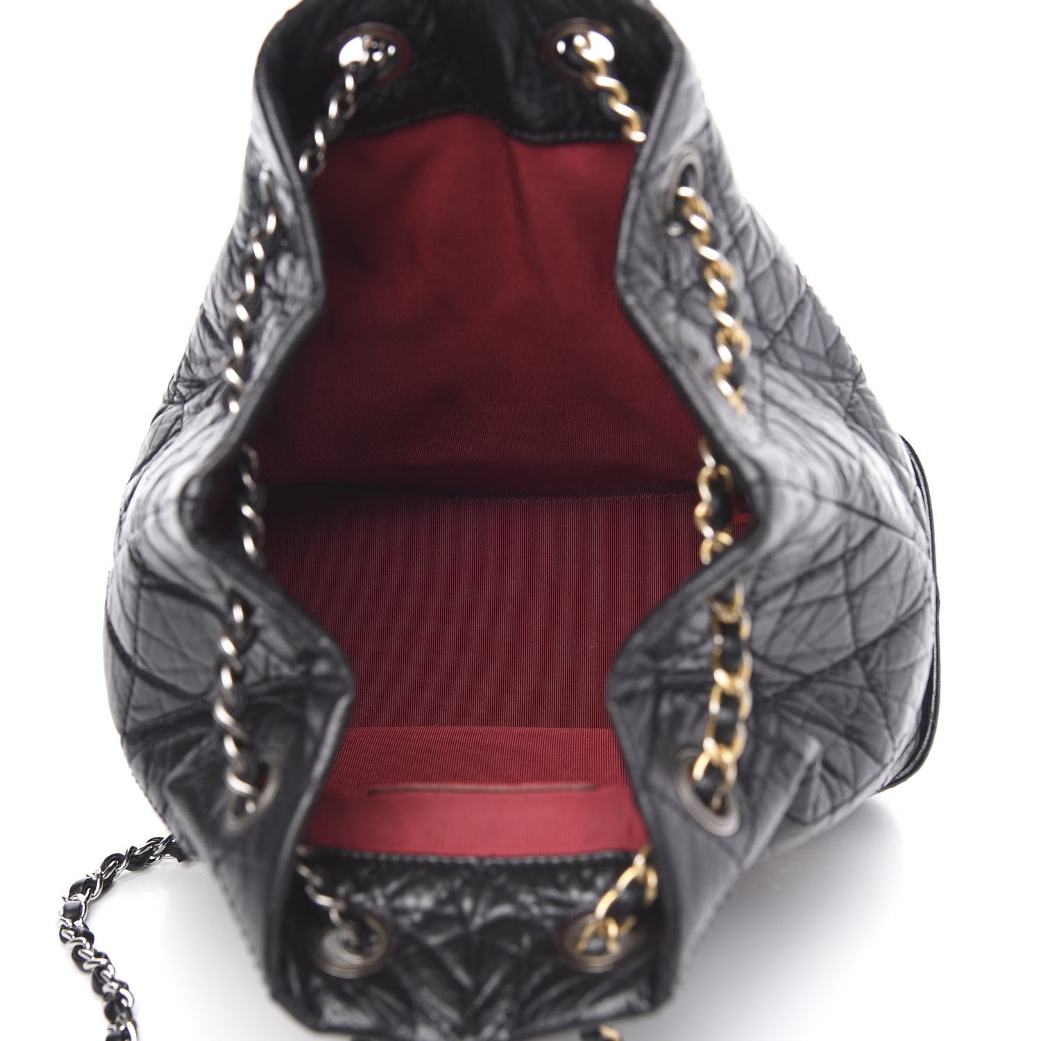 Chanel Aged Calfskin Quilted Small Gabrielle Backpack Black 4 of 10