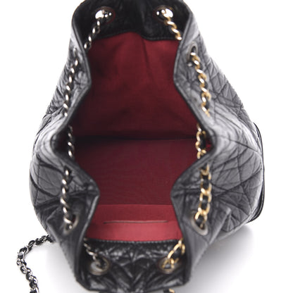 Chanel Aged Calfskin Quilted Small Gabrielle Backpack Black 4 of 10