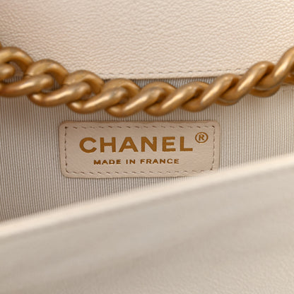 Chanel Caviar Quilted Small Boy Flap White 6 of 9