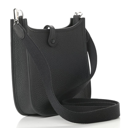 Hermes Taurillon Clemence Evelyne TPM Black 3 of 11
